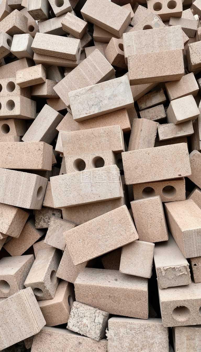 建筑材料的堆疊與管理 混凝土塊的應用